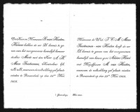 Huwelijksaankondiging M.van Houten en A.H. MG (1903)